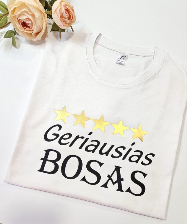 Marškinėliai su spauda GERIAUSIAS BOSAS