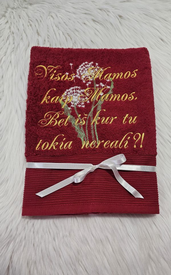 Siuvinėtas rankšluostis NEREALI MAMA