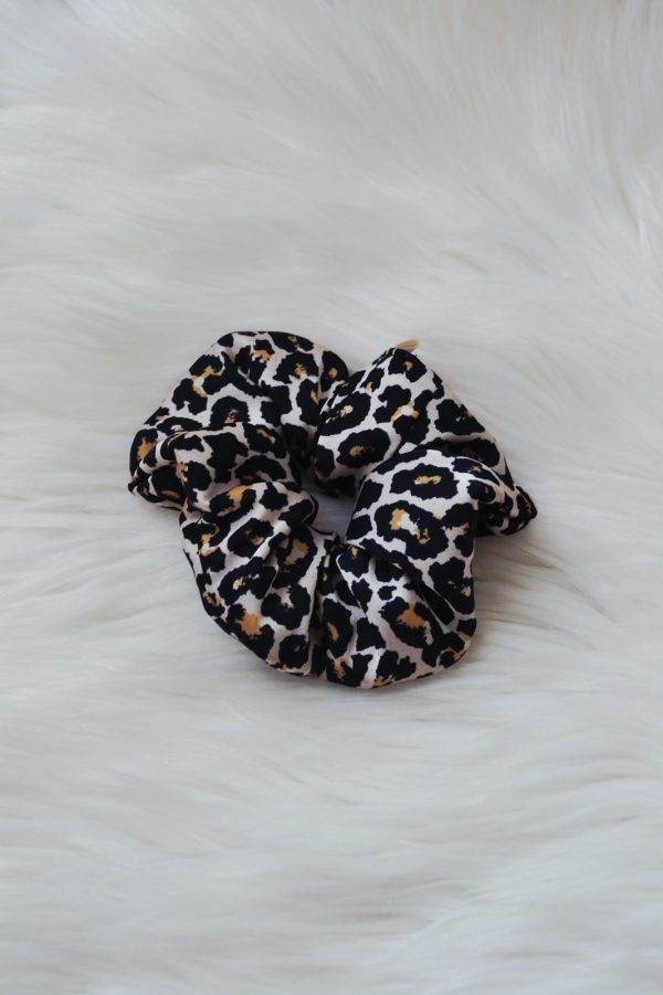 Dirbtinio šilko (Armani) plaukų gumytė LEOPARDO