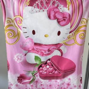 kūdikių pledukas Katytė, rožinis Minky pledukas vežimėliui